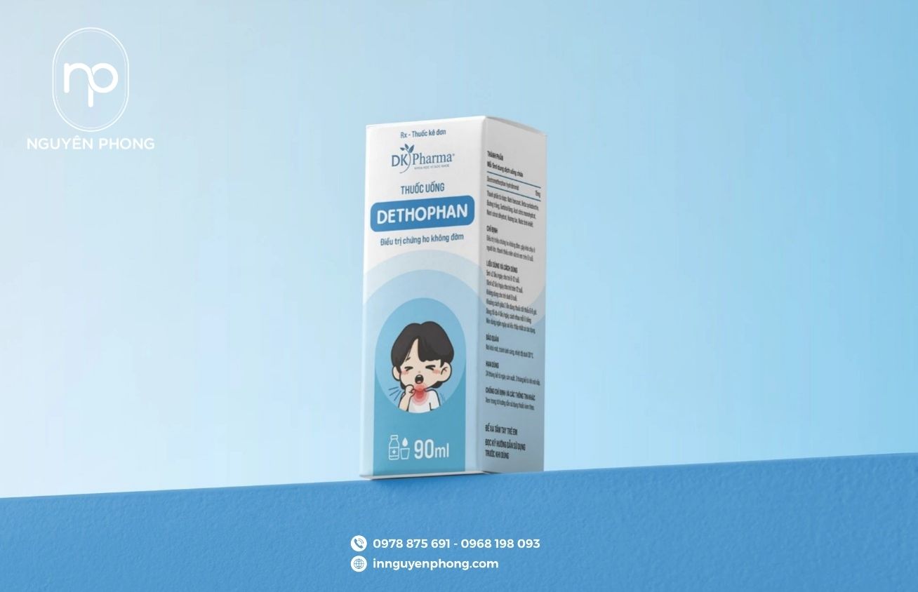 Mẫu hộp đựng siro thiết kế dễ thương